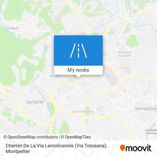 Chemin De La Via Lemolicensis (Via Tolosana) plan