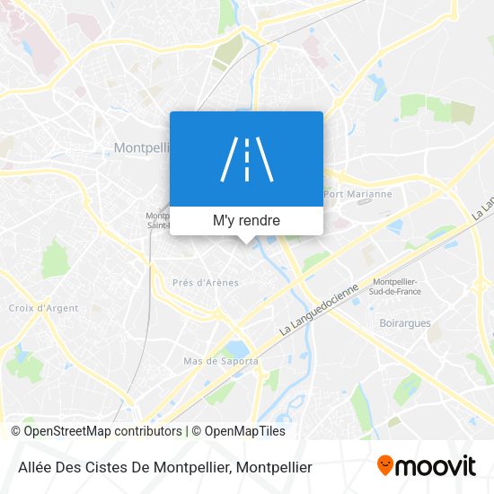 Allée Des Cistes De Montpellier plan