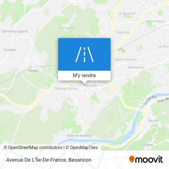 Avenue De L'Île-De-France plan