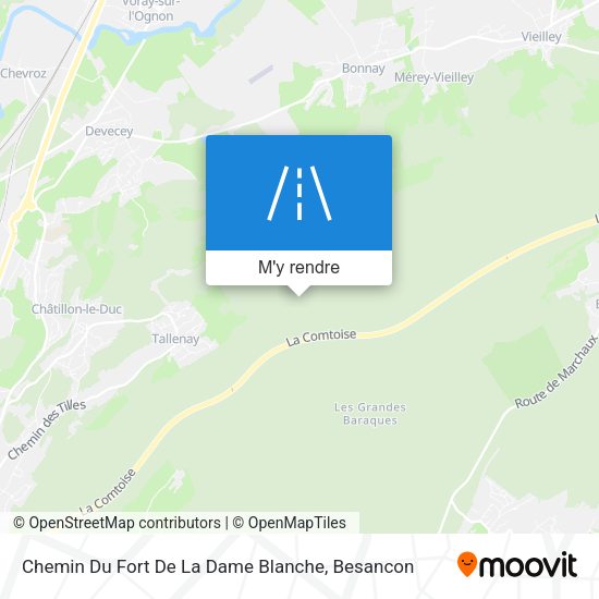 Chemin Du Fort De La Dame Blanche plan