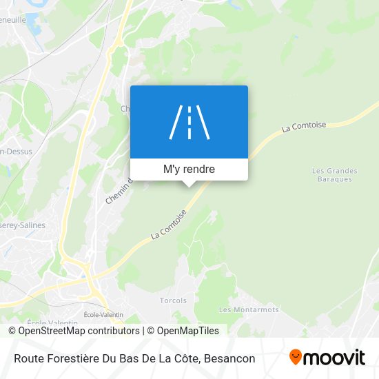Route Forestière Du Bas De La Côte plan