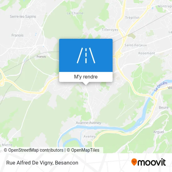 Rue Alfred De Vigny plan