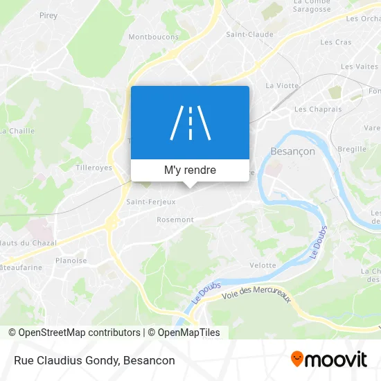 Rue Claudius Gondy plan