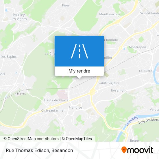 Rue Thomas Edison plan