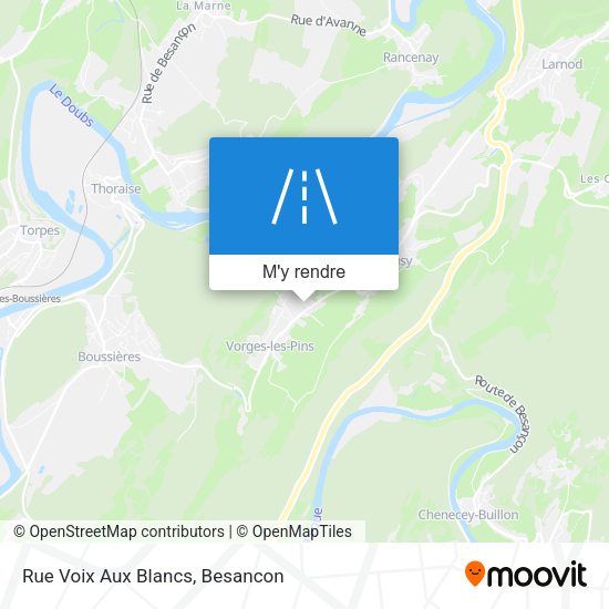 Rue Voix Aux Blancs plan