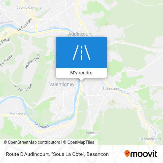 Route D'Audincourt. "Sous La Côte" plan