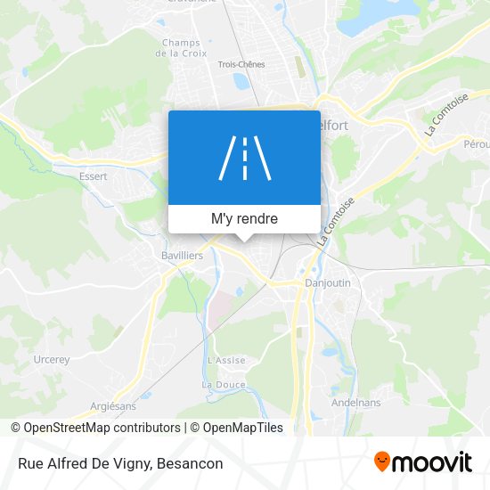Rue Alfred De Vigny plan