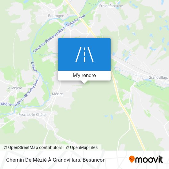 Chemin De Mézié À Grandvillars plan
