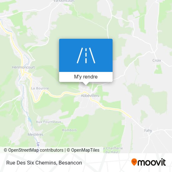 Rue Des Six Chemins plan