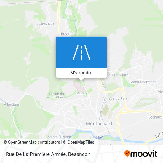 Rue De La Première Armée plan