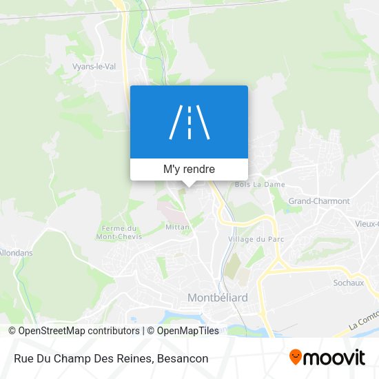 Rue Du Champ Des Reines plan