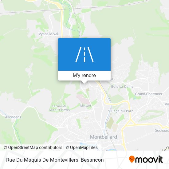 Rue Du Maquis De Montevillers plan