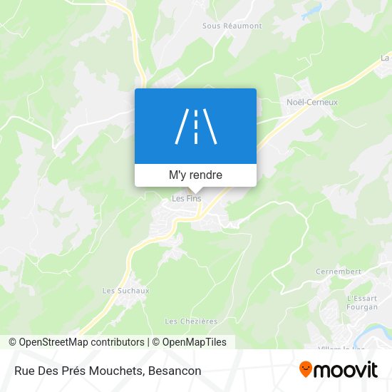 Rue Des Prés Mouchets plan