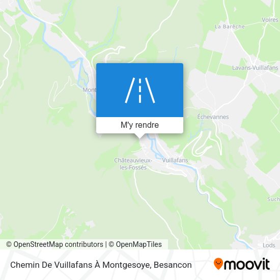 Chemin De Vuillafans À Montgesoye plan
