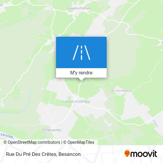 Rue Du Pré Des Crêtes plan