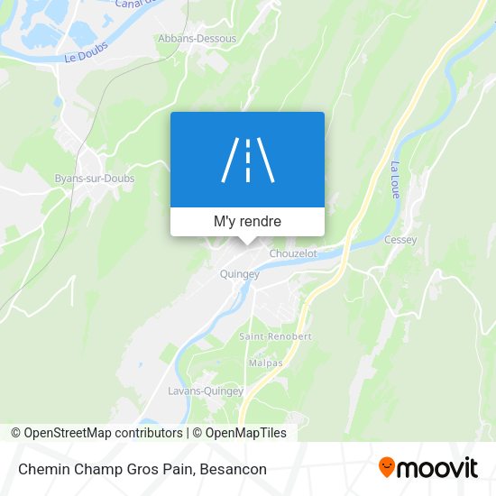 Chemin Champ Gros Pain plan