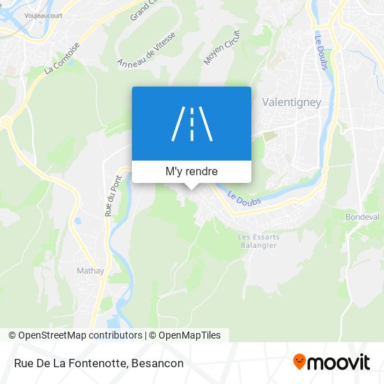 Rue De La Fontenotte plan