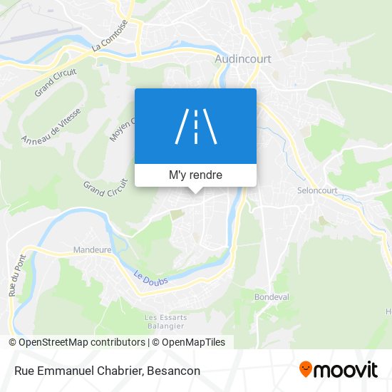 Rue Emmanuel Chabrier plan