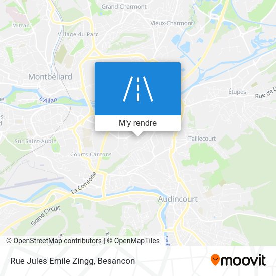 Rue Jules Emile Zingg plan
