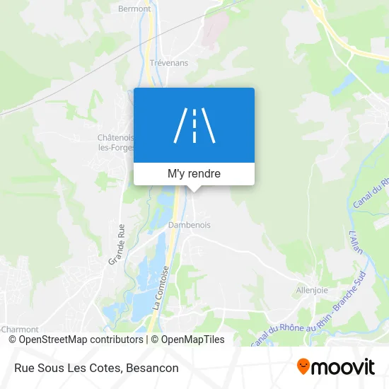 Rue Sous Les Cotes plan