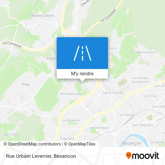 Rue Urbain Leverrier plan