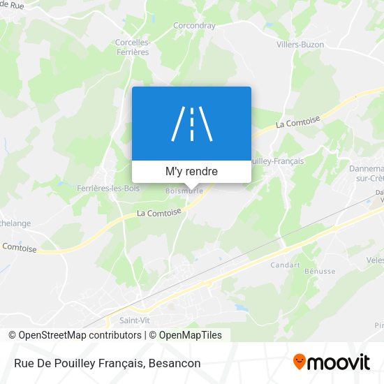 Rue De Pouilley Français plan