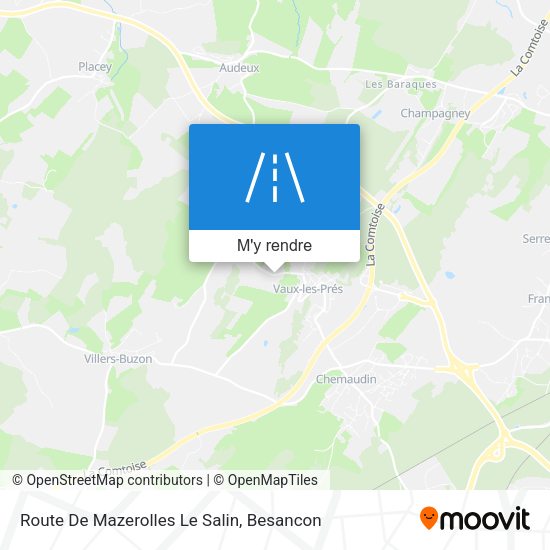 Route De Mazerolles Le Salin plan