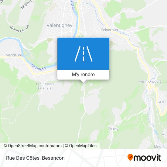 Rue Des Côtes plan