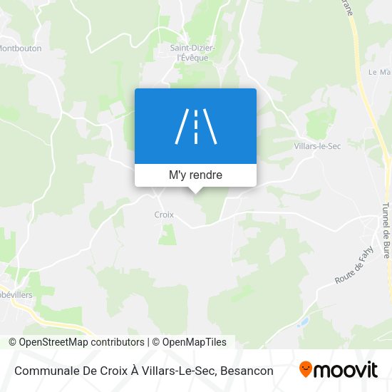 Communale De Croix À Villars-Le-Sec plan