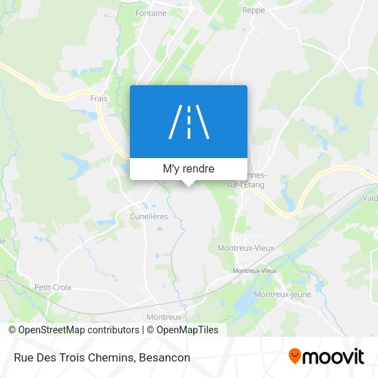 Rue Des Trois Chemins plan
