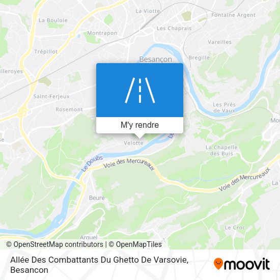 Allée Des Combattants Du Ghetto De Varsovie plan