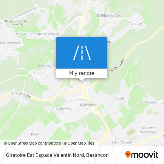 Giratoire Est Espace Valentin Nord plan