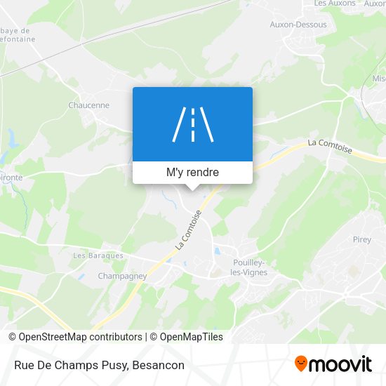 Rue De Champs Pusy plan