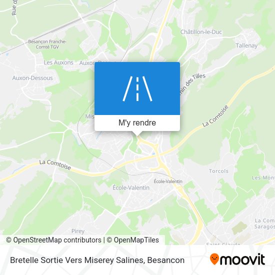 Bretelle Sortie Vers Miserey Salines plan