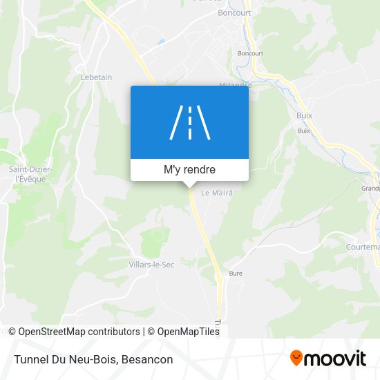 Tunnel Du Neu-Bois plan