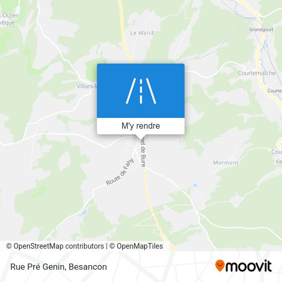 Rue Pré Genin plan