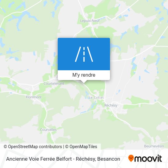 Ancienne Voie Ferrée Belfort - Réchésy plan
