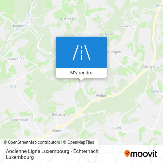 Ancienne Ligne Luxembourg - Echternach plan