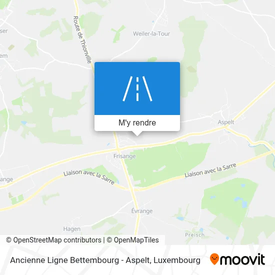 Ancienne Ligne Bettembourg - Aspelt plan