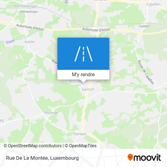 Rue De La Montée plan