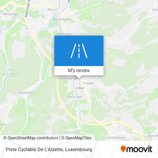 Piste Cyclable De L'Alzette plan