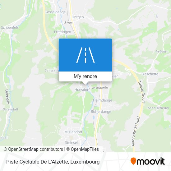 Piste Cyclable De L'Alzette plan