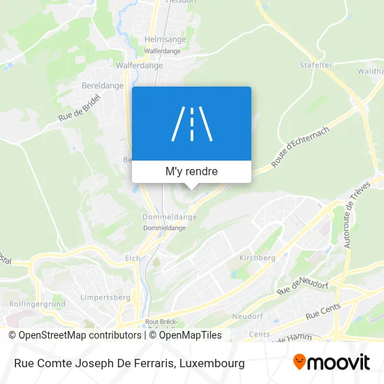 Rue Comte Joseph De Ferraris plan