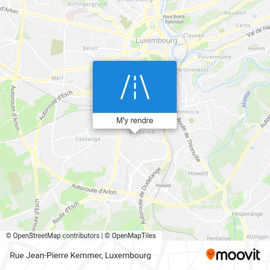 Rue Jean-Pierre Kemmer plan