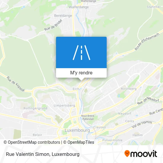 Rue Valentin Simon plan