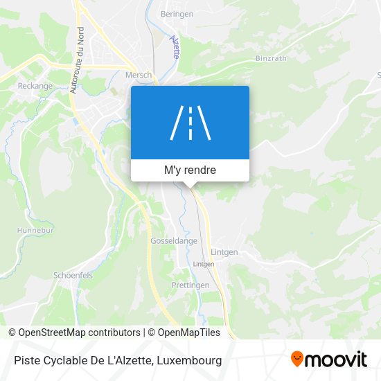 Piste Cyclable De L'Alzette plan