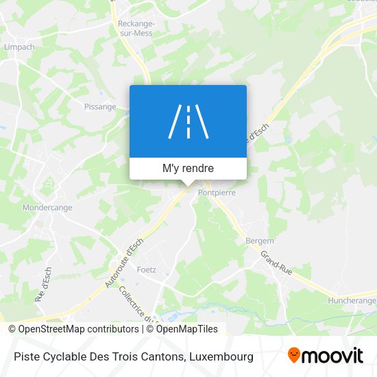 Piste Cyclable Des Trois Cantons plan