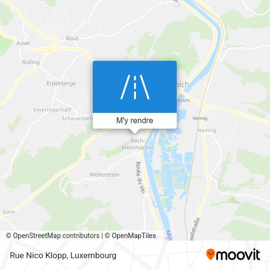 Rue Nico Klopp plan