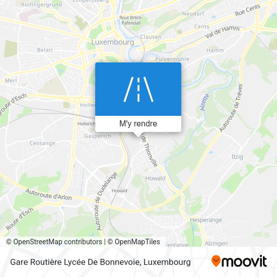 Gare Routière Lycée De Bonnevoie plan