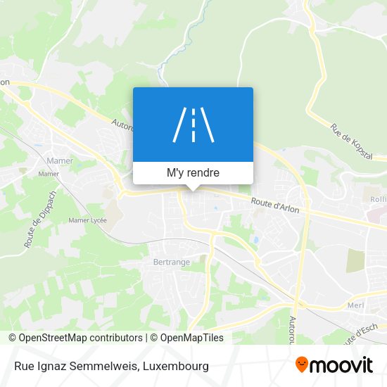 Rue Ignaz Semmelweis plan